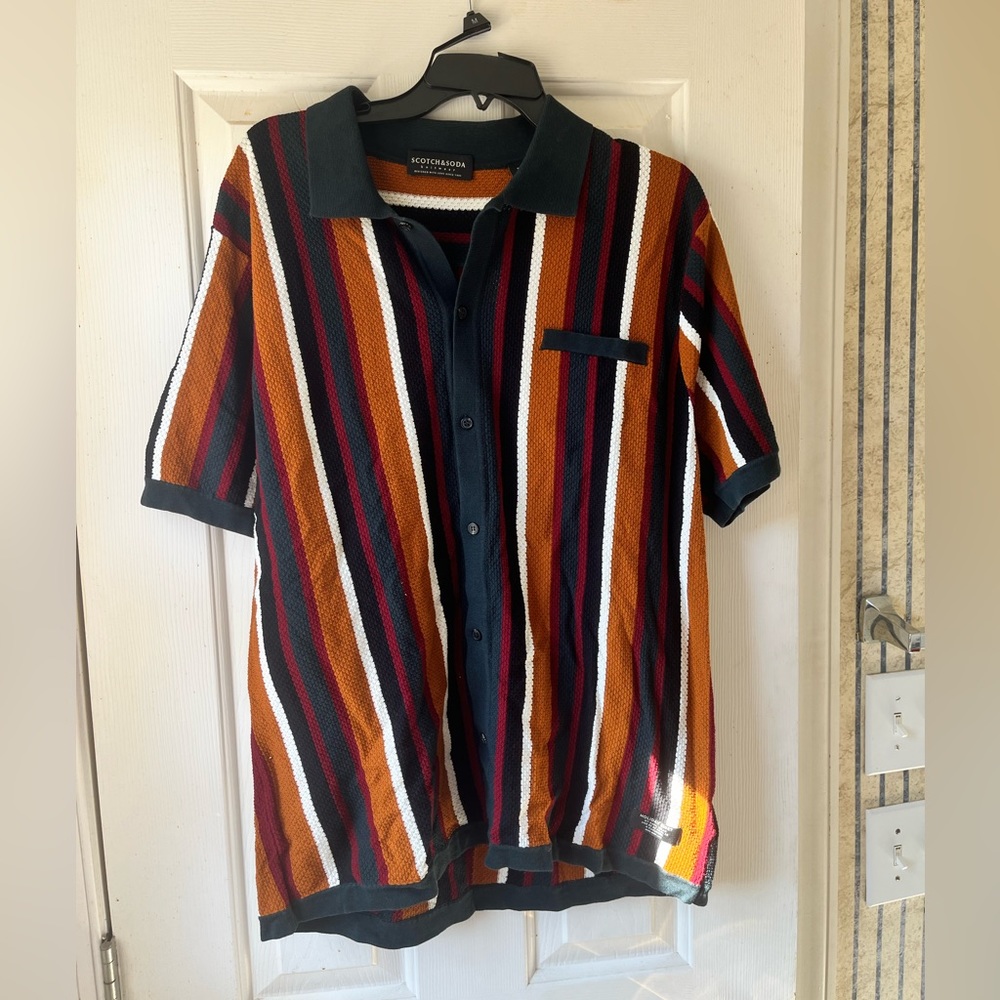 Scotch and Soda new striped polo with pocket